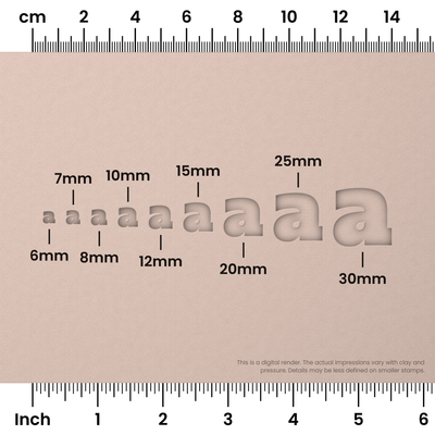 Alfa Slab One | Lowercase | Alphabet Stamp Sets - Ceramind® Tools
