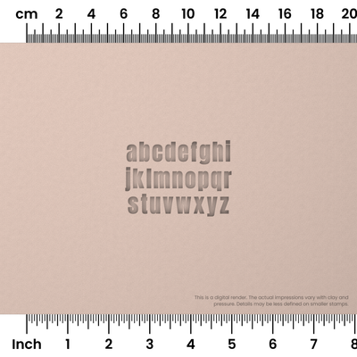 Anton | Lowercase | Alphabet Stamp Sets - Ceramind® Tools