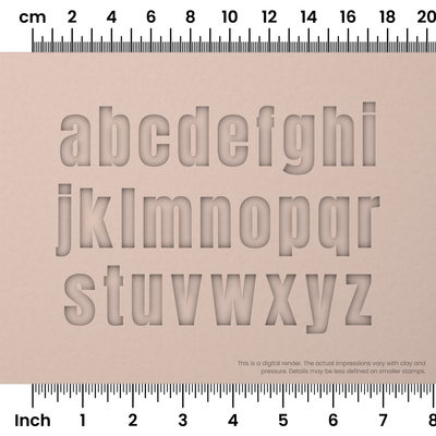 Anton | Lowercase | Alphabet Stamp Sets - Ceramind® Tools