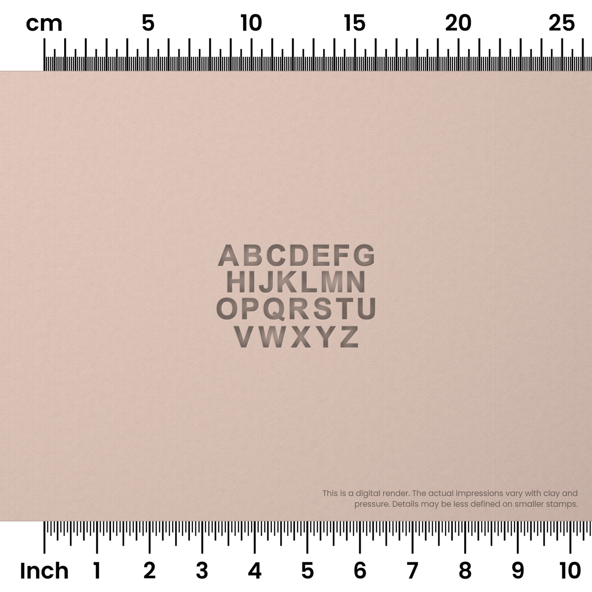 Arial Bold | All Caps | Alphabet Stamp Sets - Ceramind® Tools