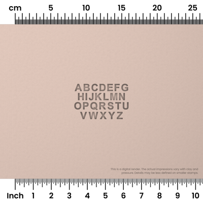 Arial Bold | All Caps | Alphabet Stamp Sets - Ceramind® Tools
