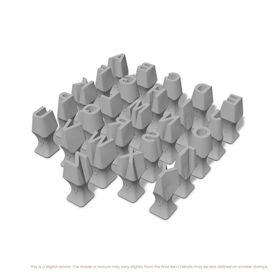 Arial Bold | All Caps | Alphabet Stamp Sets - Ceramind® Tools