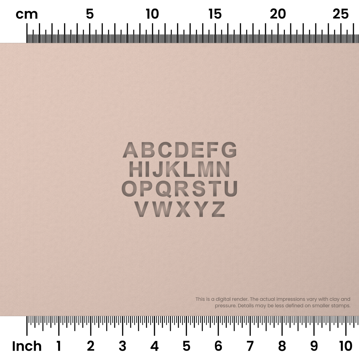 Arial Bold | All Caps | Alphabet Stamp Sets - Ceramind® Tools