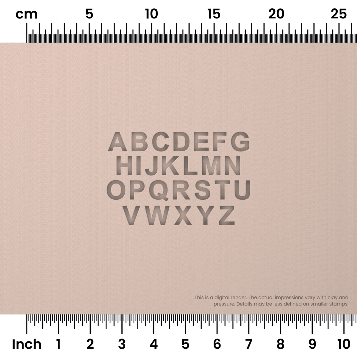 Arial Bold | All Caps | Alphabet Stamp Sets - Ceramind® Tools
