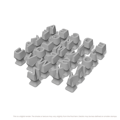 Arial Bold | All Caps | Alphabet Stamp Sets - Ceramind® Tools