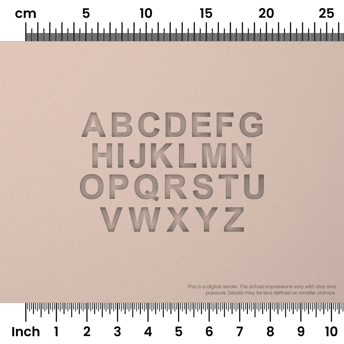Arial Bold | All Caps | Alphabet Stamp Sets - Ceramind® Tools