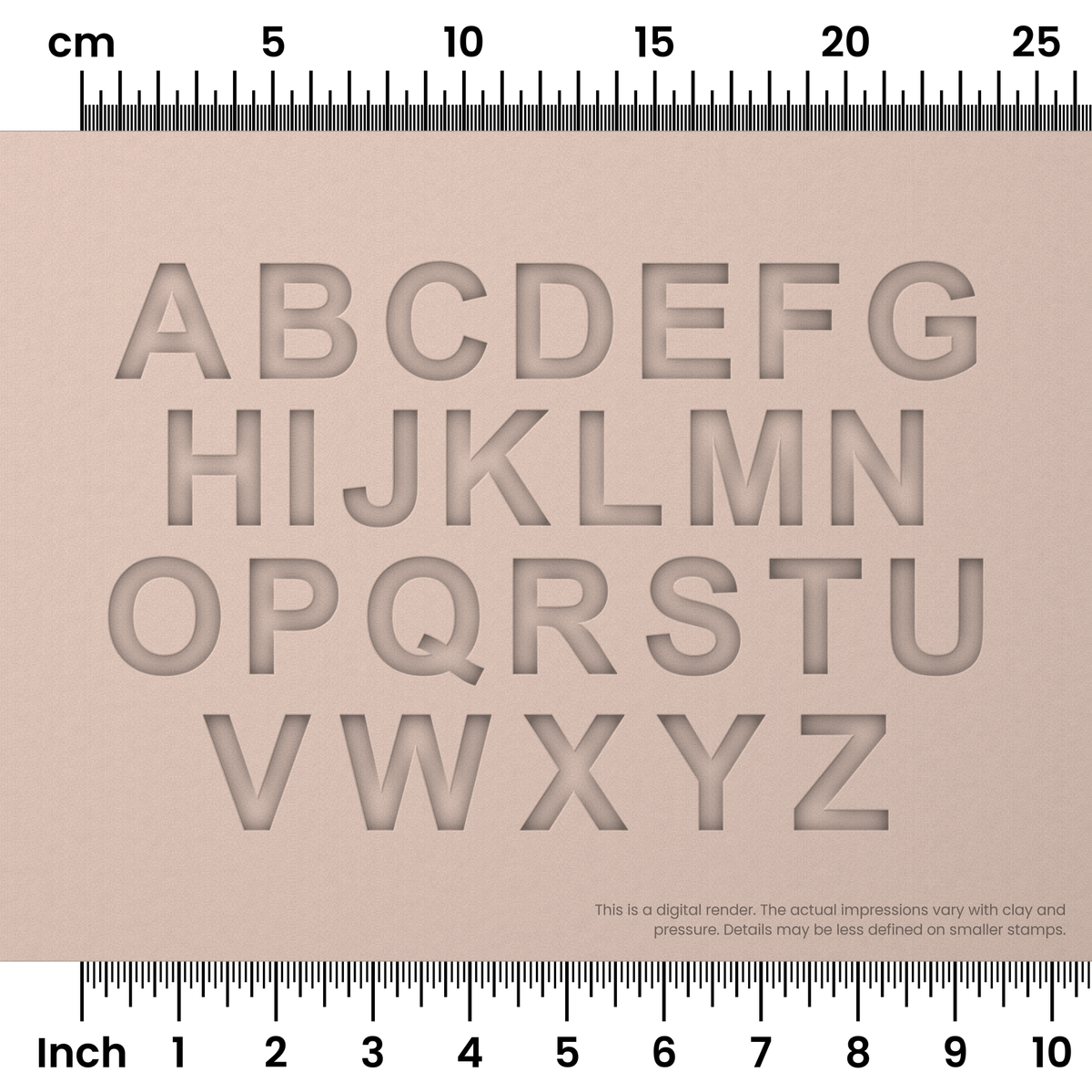 Arial Bold | All Caps | Alphabet Stamp Sets - Ceramind® Tools