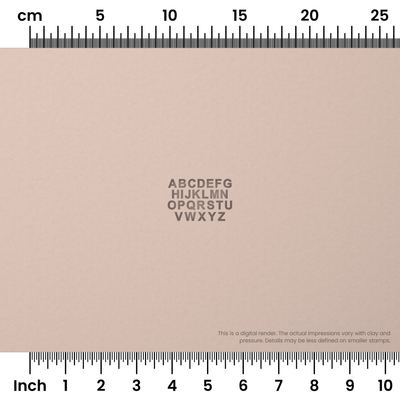 Arial Bold | All Caps | Alphabet Stamp Sets - Ceramind® Tools