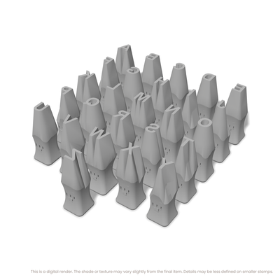 Arial Bold | All Caps | Alphabet Stamp Sets - Ceramind® Tools
