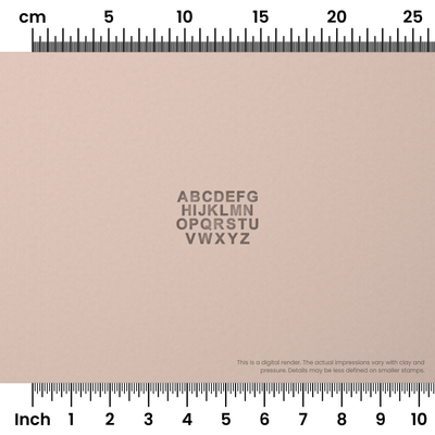 Arial Bold | All Caps | Alphabet Stamp Sets - Ceramind® Tools