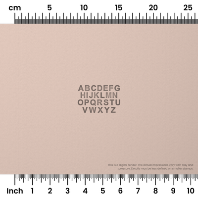 Arial Bold | All Caps | Alphabet Stamp Sets - Ceramind® Tools