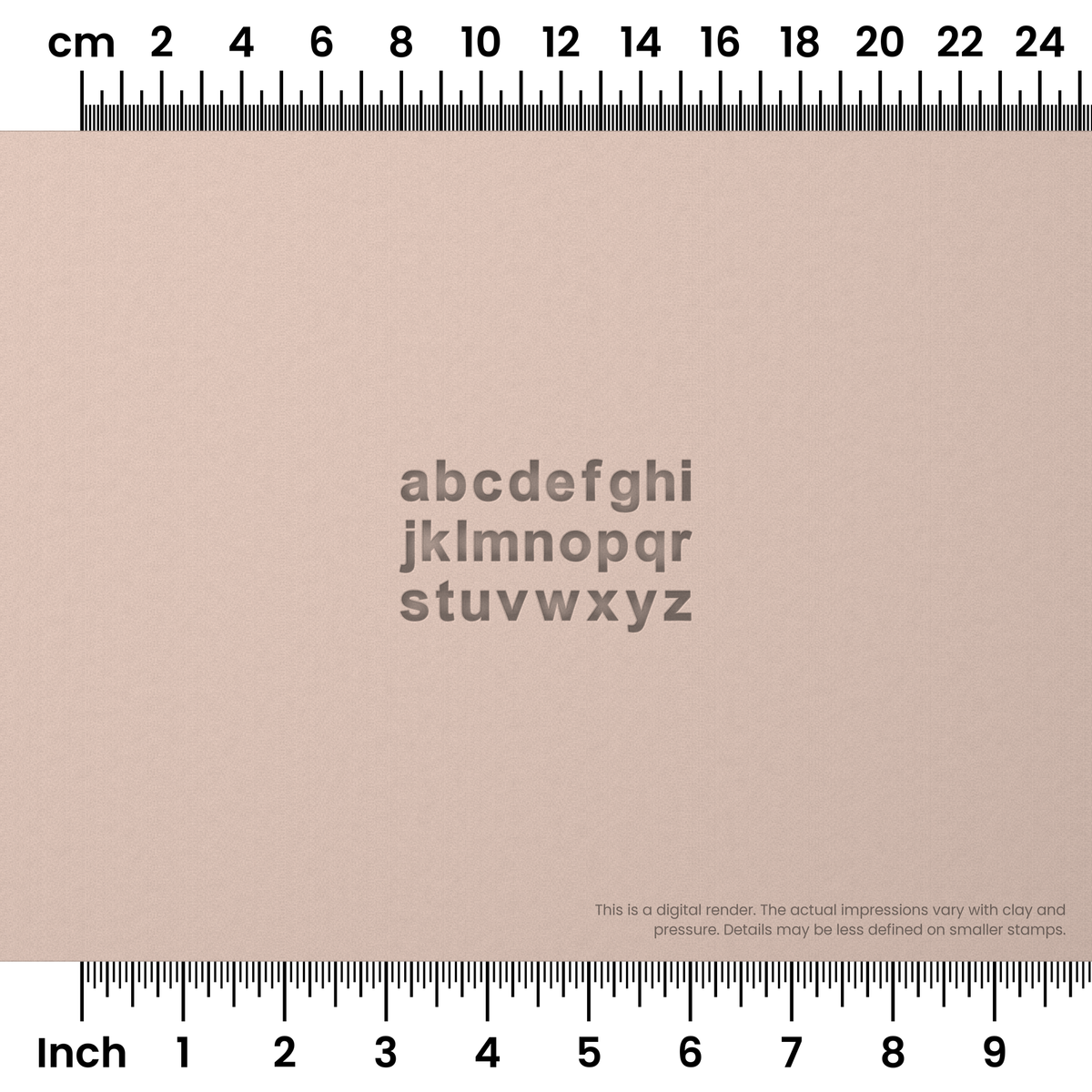 Arial Bold | Lowercase | Alphabet Stamp Sets - Ceramind® Tools