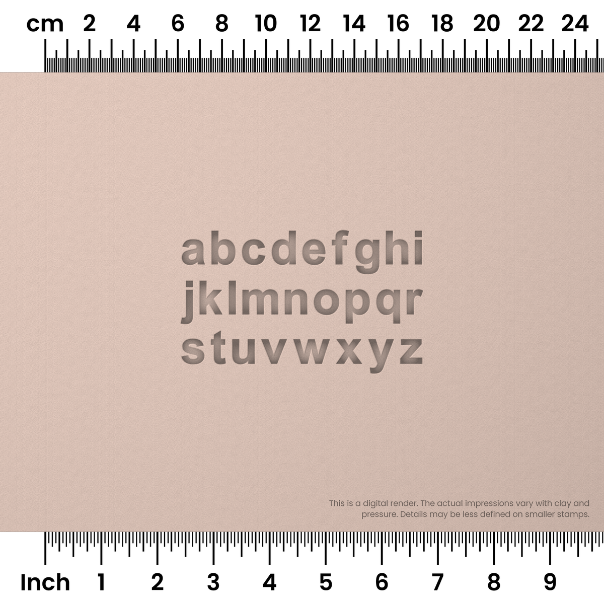Arial Bold | Lowercase | Alphabet Stamp Sets - Ceramind® Tools