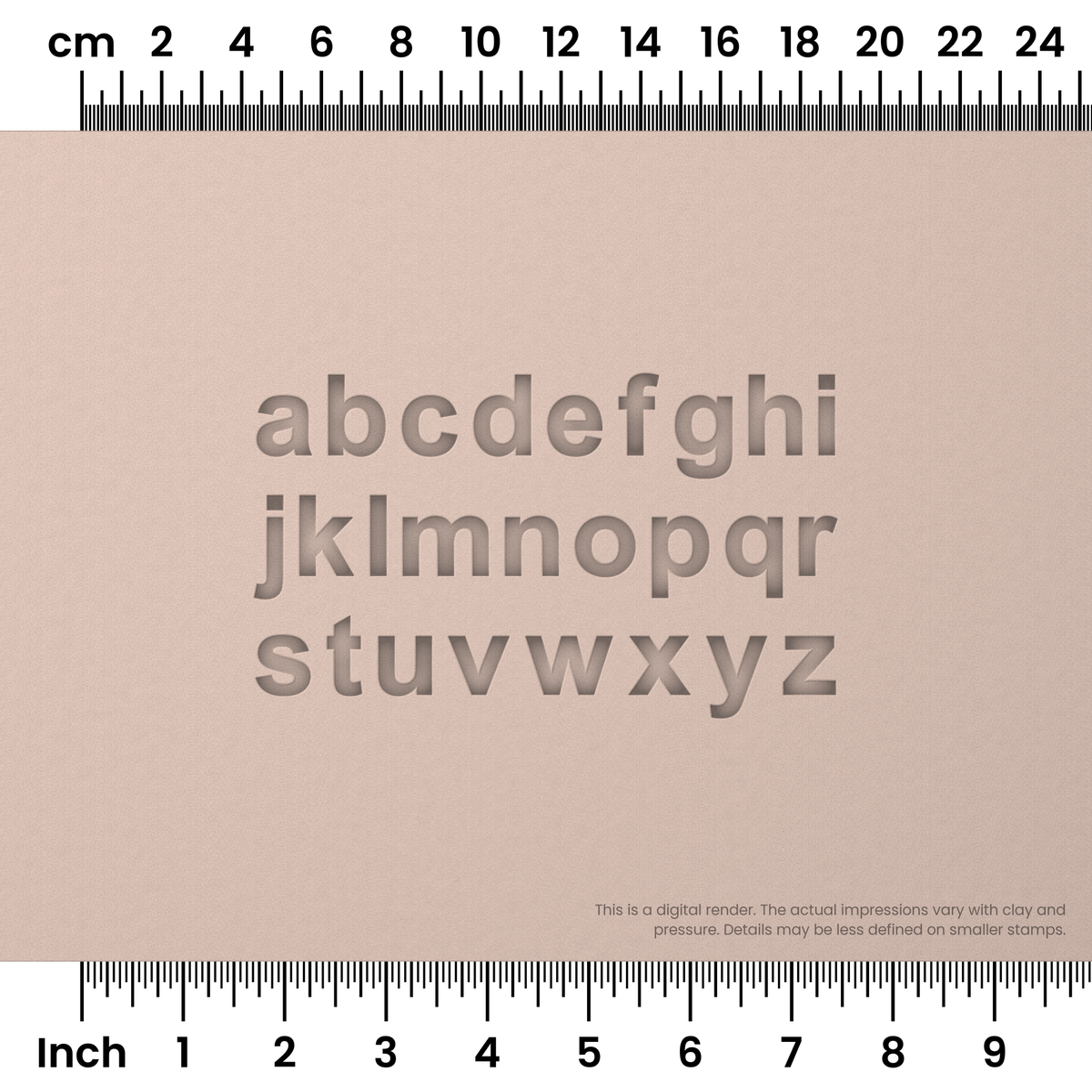 Arial Bold | Lowercase | Alphabet Stamp Sets - Ceramind® Tools