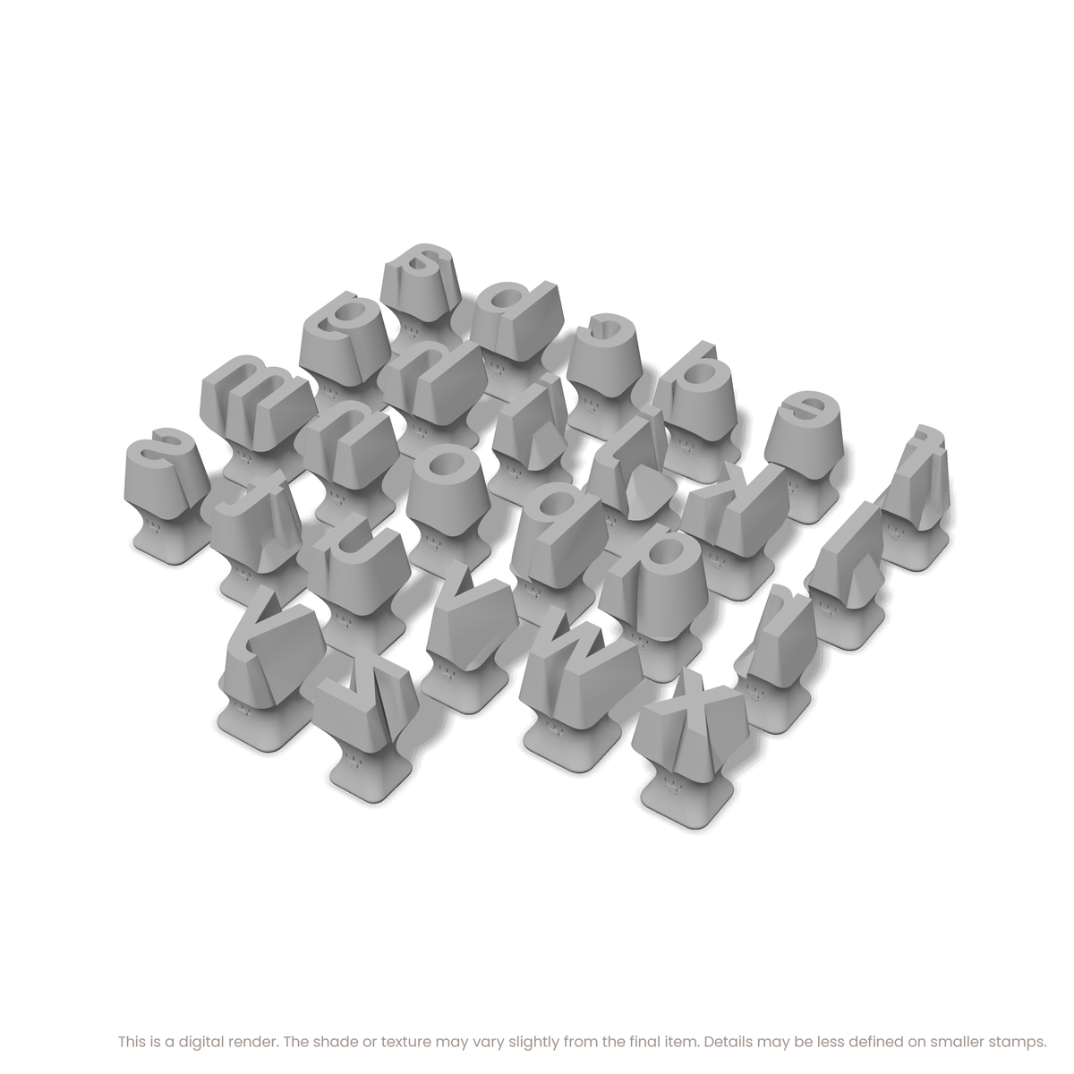 Arial Bold | Lowercase | Alphabet Stamp Sets - Ceramind® Tools