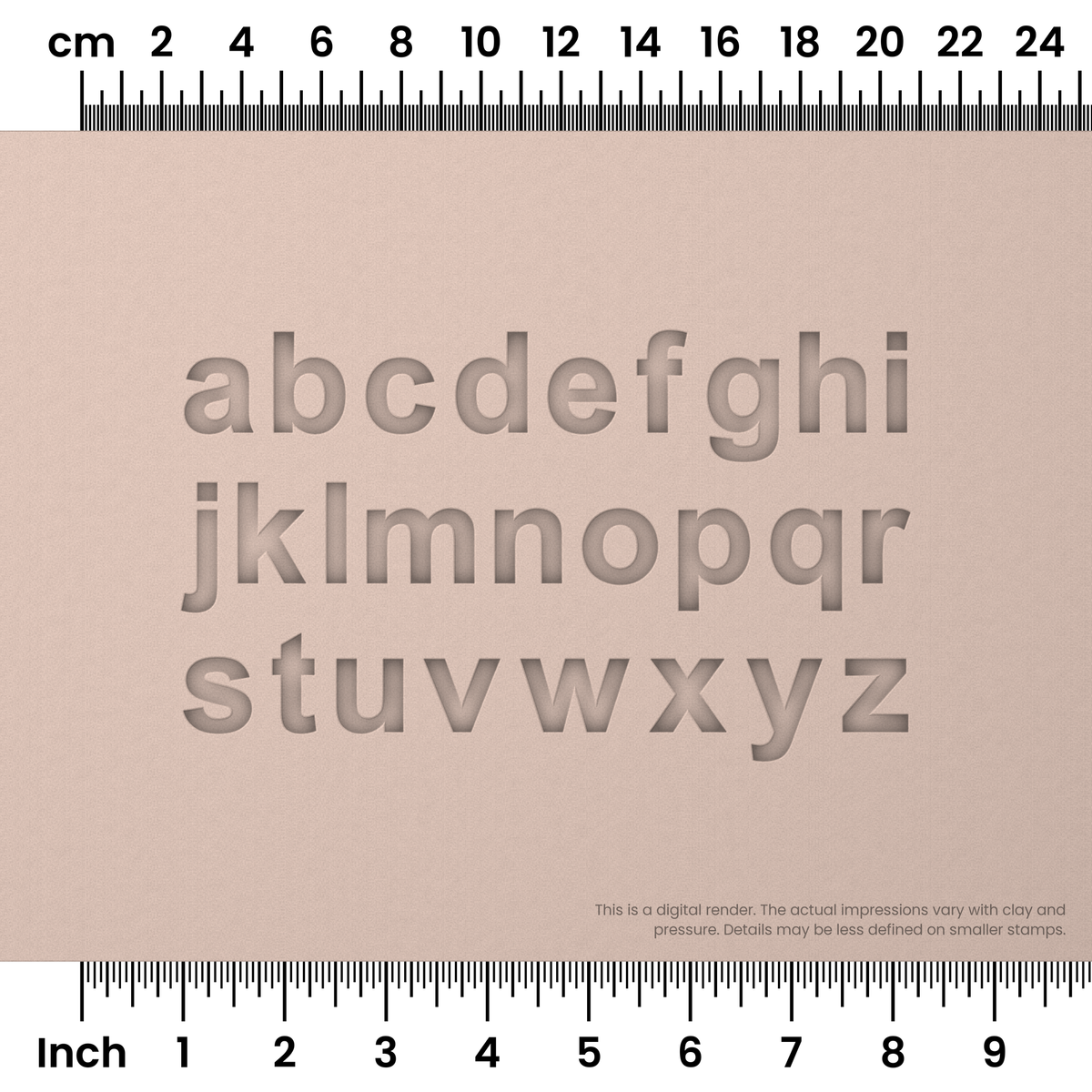 Arial Bold | Lowercase | Alphabet Stamp Sets - Ceramind® Tools