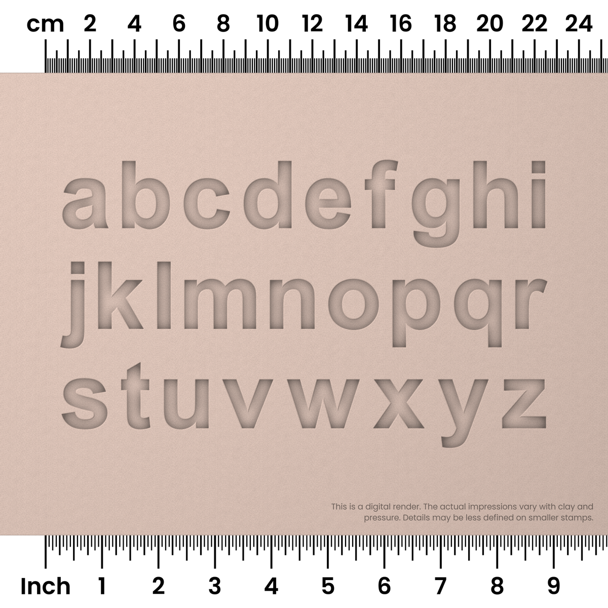 Arial Bold | Lowercase | Alphabet Stamp Sets - Ceramind® Tools