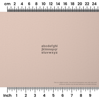 Arial Bold | Lowercase | Alphabet Stamp Sets - Ceramind® Tools