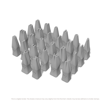 Arial Bold | Lowercase | Alphabet Stamp Sets - Ceramind® Tools