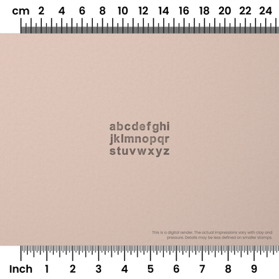 Arial Bold | Lowercase | Alphabet Stamp Sets - Ceramind® Tools
