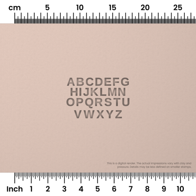 Arimo | All Caps | Alphabet Stamp Sets - Ceramind® Tools