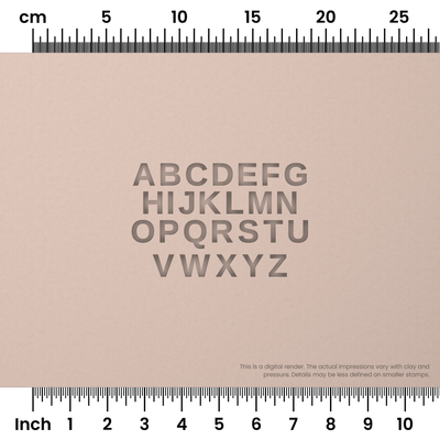 Arimo | All Caps | Alphabet Stamp Sets - Ceramind® Tools