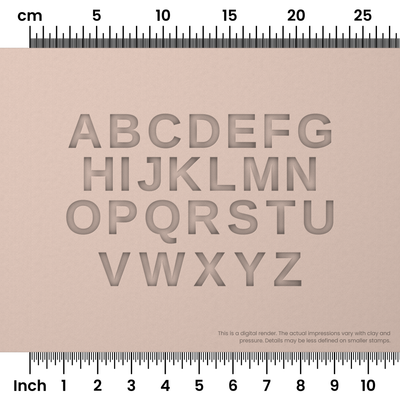 Arimo | All Caps | Alphabet Stamp Sets - Ceramind® Tools