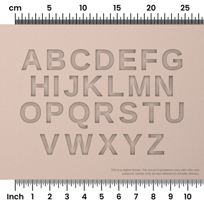 Arimo | All Caps | Alphabet Stamp Sets - Ceramind® Tools