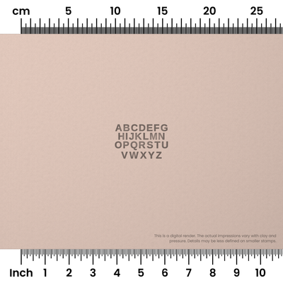 Arimo | All Caps | Alphabet Stamp Sets - Ceramind® Tools