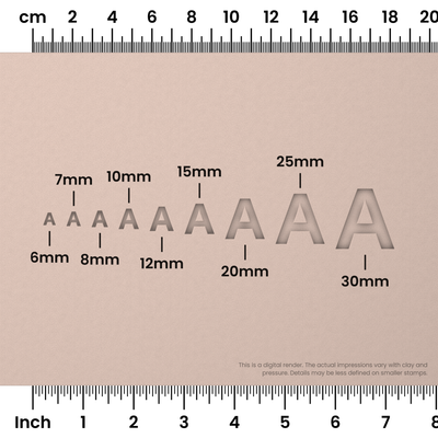 Arimo | All Caps | Alphabet Stamp Sets - Ceramind® Tools