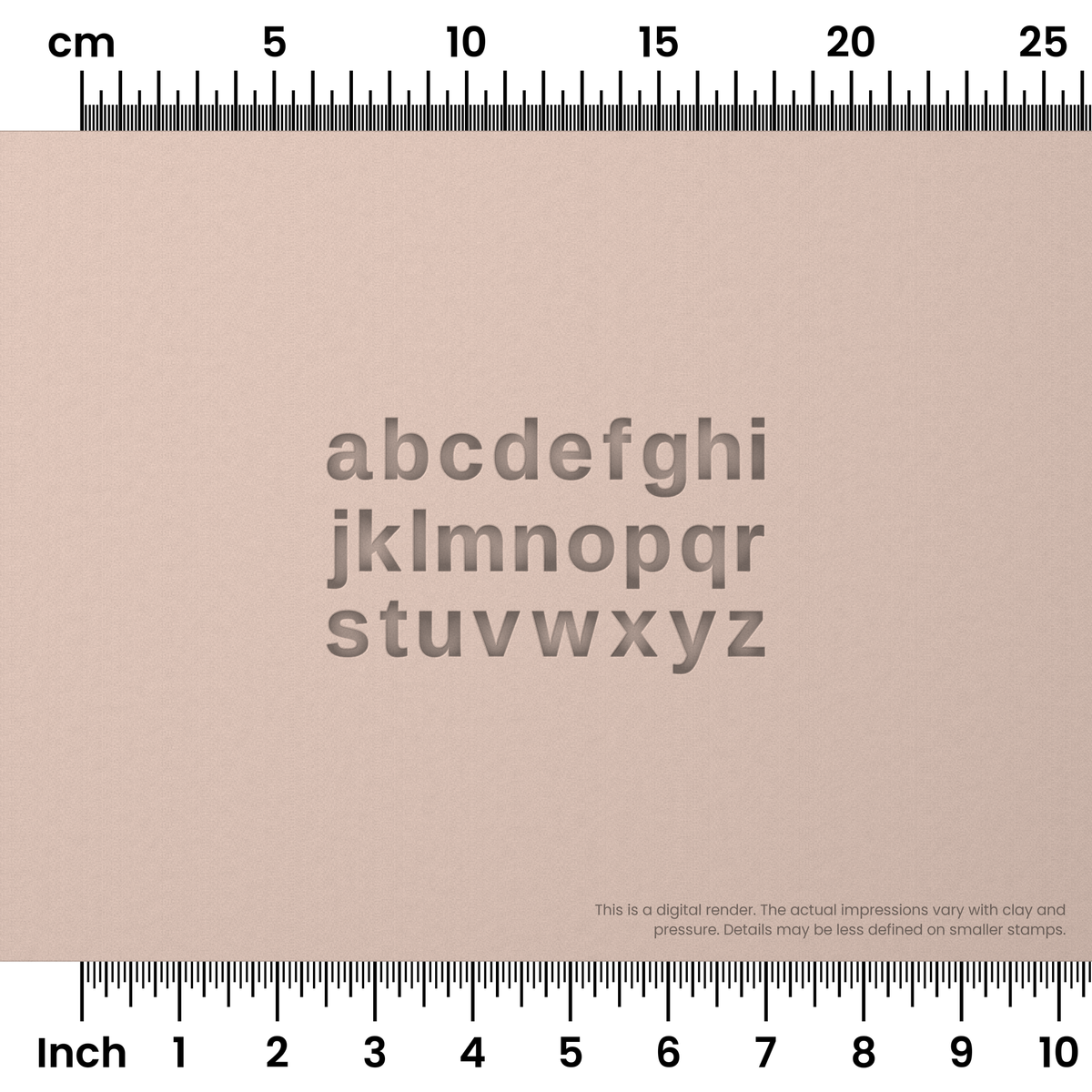 Arimo | Lowercase | Alphabet Stamp Sets - Ceramind® Tools