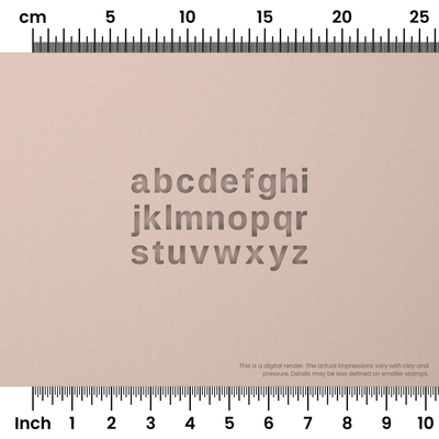 Arimo | Lowercase | Alphabet Stamp Sets - Ceramind® Tools