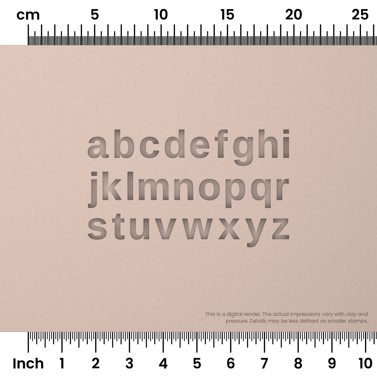 Arimo | Lowercase | Alphabet Stamp Sets - Ceramind® Tools