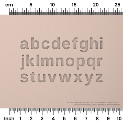 Arimo | Lowercase | Alphabet Stamp Sets - Ceramind® Tools