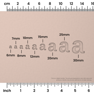 Arimo | Lowercase | Alphabet Stamp Sets - Ceramind® Tools