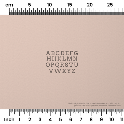 Arvo | All Caps | Alphabet Stamp Sets - Ceramind® Tools