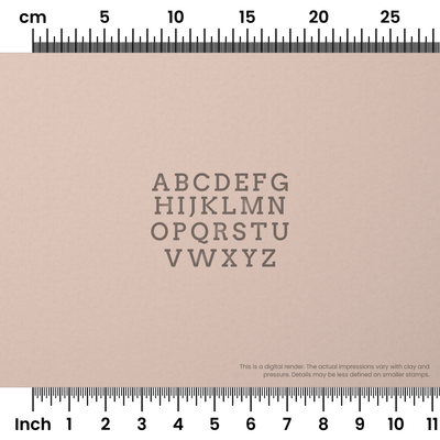 Arvo | All Caps | Alphabet Stamp Sets - Ceramind® Tools