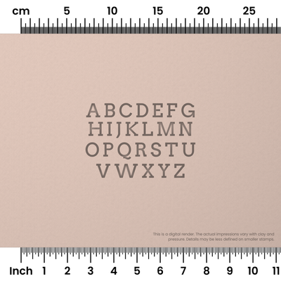 Arvo | All Caps | Alphabet Stamp Sets - Ceramind® Tools