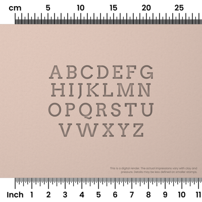 Arvo | All Caps | Alphabet Stamp Sets - Ceramind® Tools