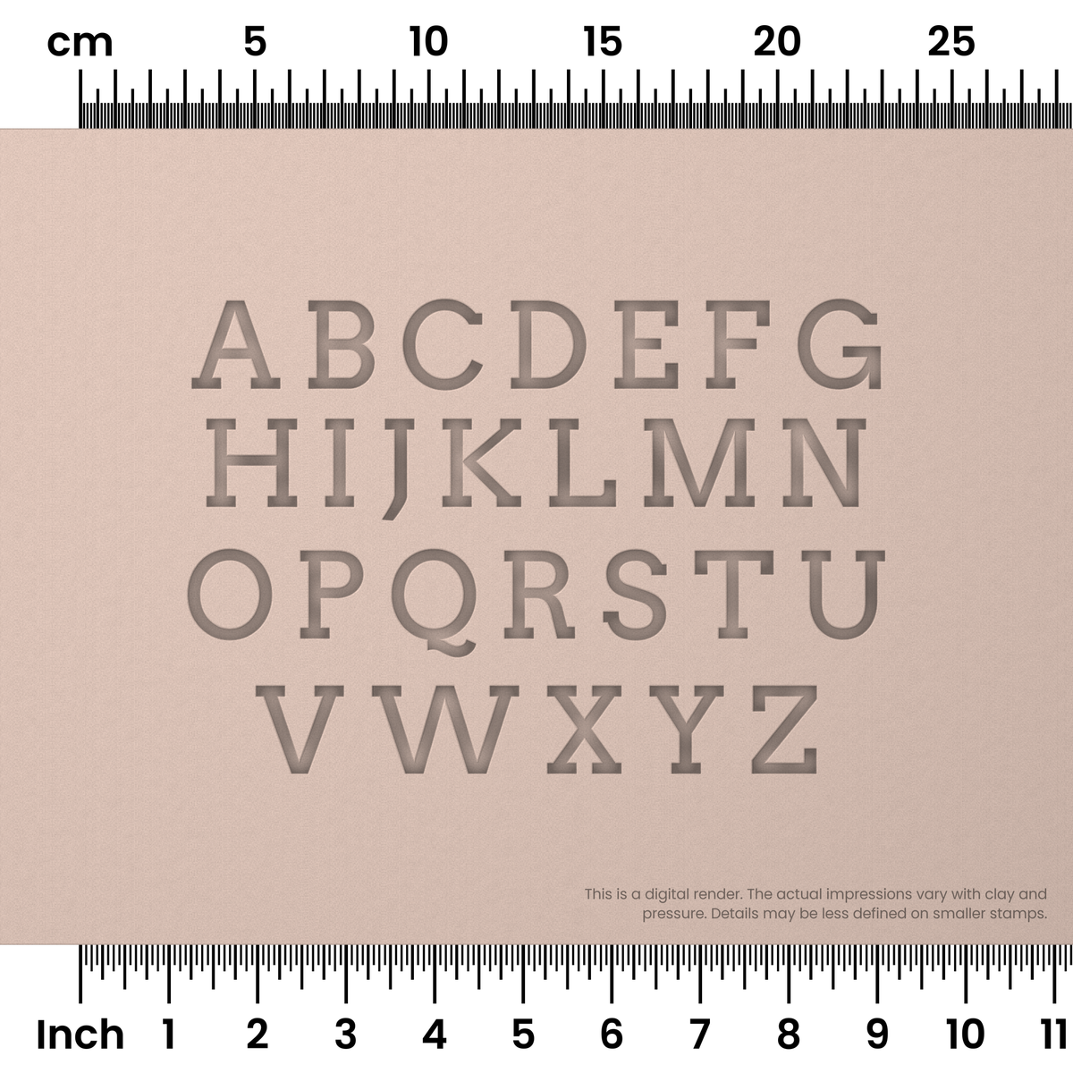Arvo | All Caps | Alphabet Stamp Sets - Ceramind® Tools