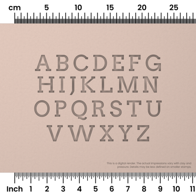 Arvo | All Caps | Alphabet Stamp Sets - Ceramind® Tools