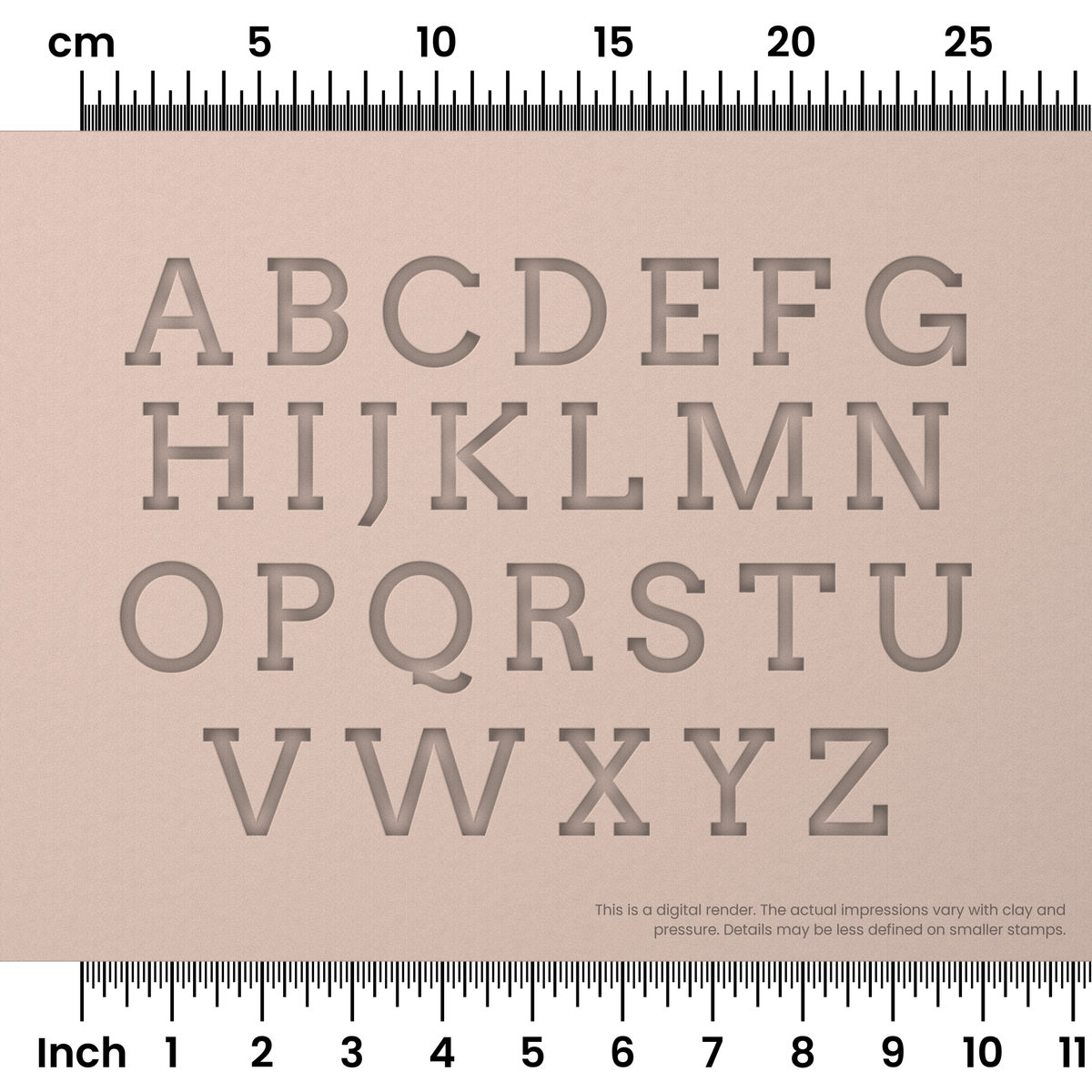 Arvo | All Caps | Alphabet Stamp Sets - Ceramind® Tools