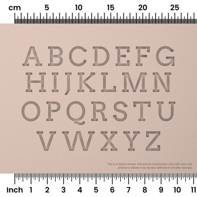 Arvo | All Caps | Alphabet Stamp Sets - Ceramind® Tools