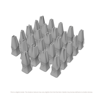 Arvo | All Caps | Alphabet Stamp Sets - Ceramind® Tools