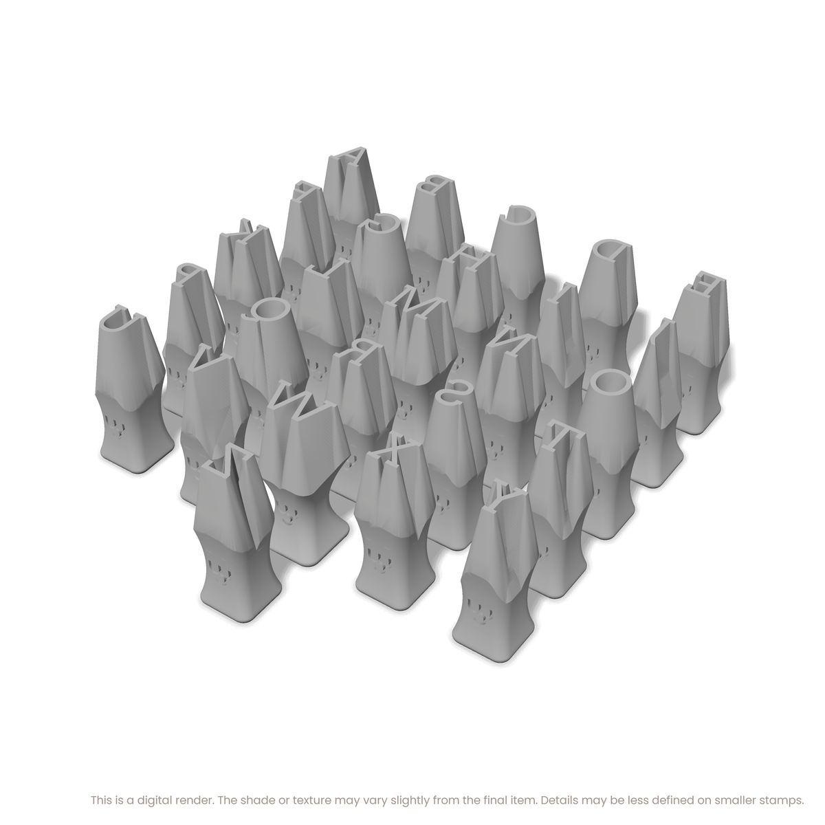 Arvo | All Caps | Alphabet Stamp Sets - Ceramind® Tools