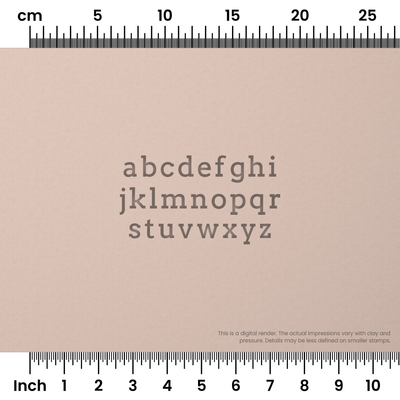 Arvo | Lowercase | Alphabet Stamp Sets - Ceramind® Tools