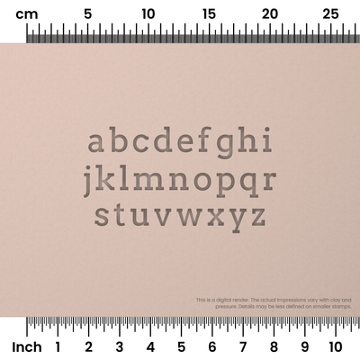 Arvo | Lowercase | Alphabet Stamp Sets - Ceramind® Tools