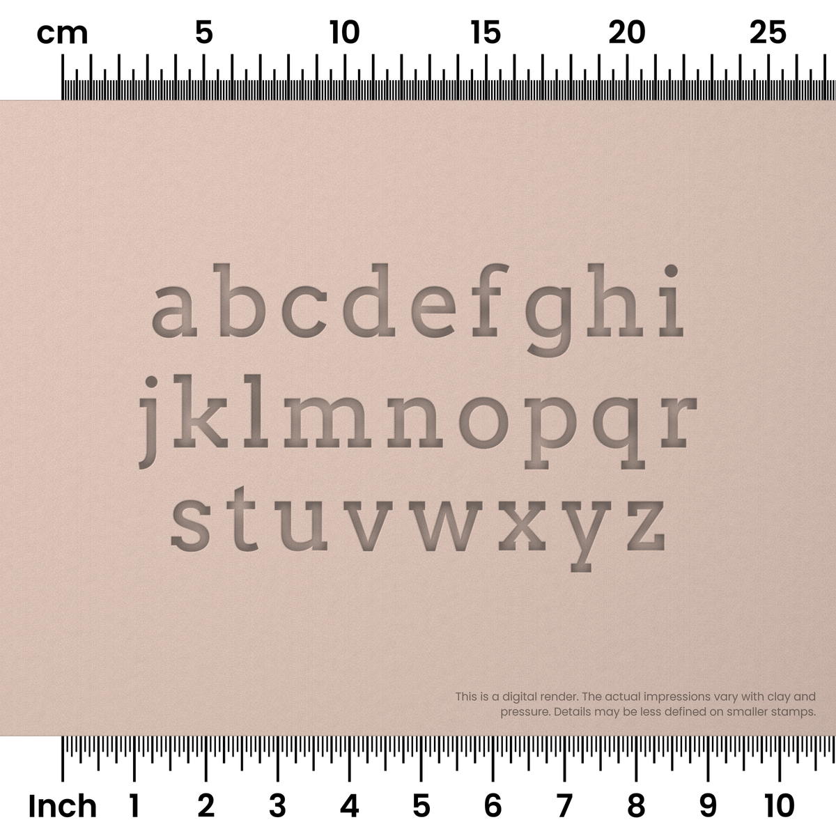 Arvo | Lowercase | Alphabet Stamp Sets - Ceramind® Tools