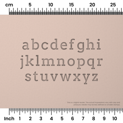 Arvo | Lowercase | Alphabet Stamp Sets - Ceramind® Tools