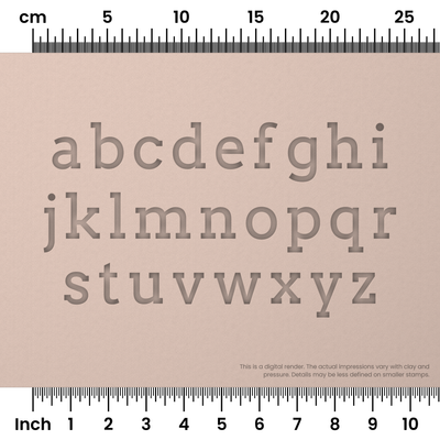 Arvo | Lowercase | Alphabet Stamp Sets - Ceramind® Tools